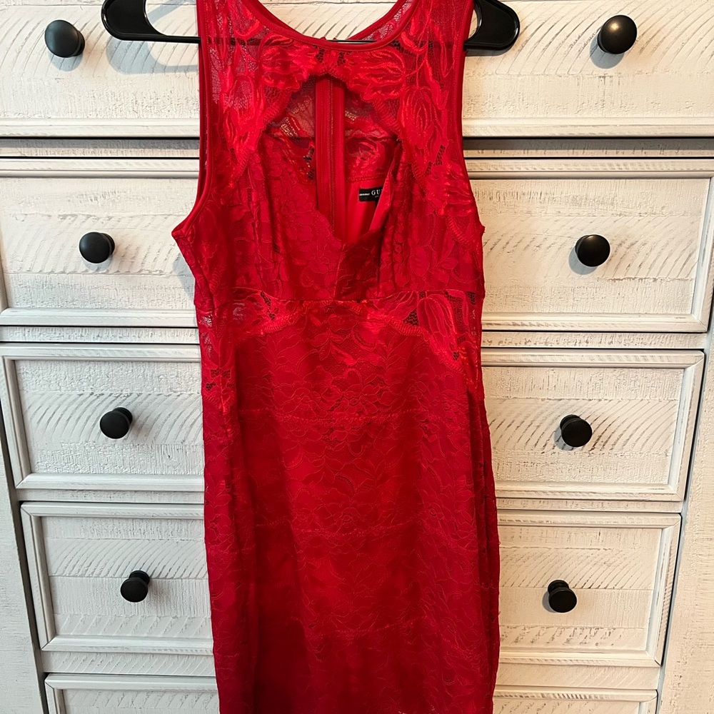 Guess Red Lace Dress